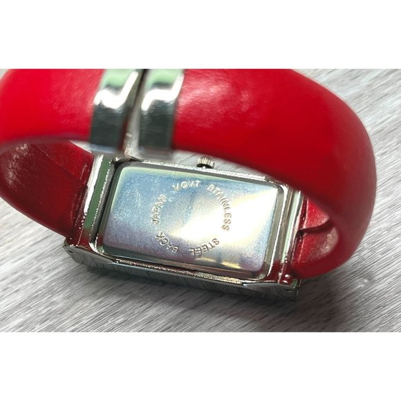 JB Womens Cuff Watch Bracelet Christmas Snowman with Birds Rhinestones - Picture 3 of 11